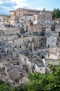 Street panoramic view of buildings in ancient Sassi di Matera